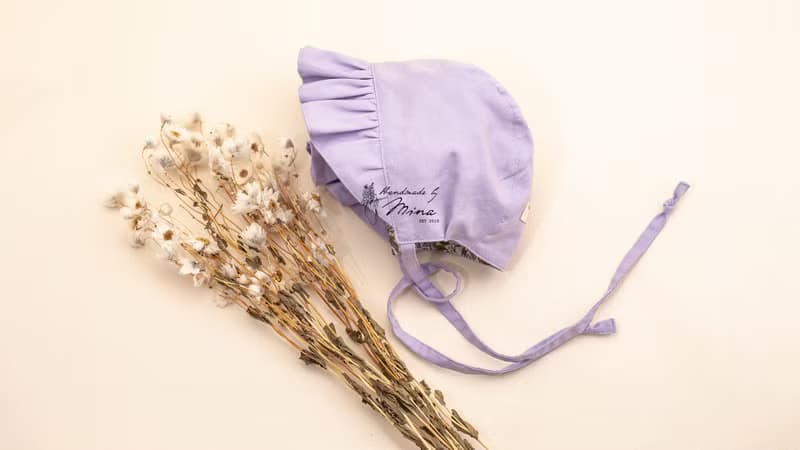 Handmade by Mina【LIBERTY系列】藤蔓紫彌月七件套組 贈緞帶禮盒