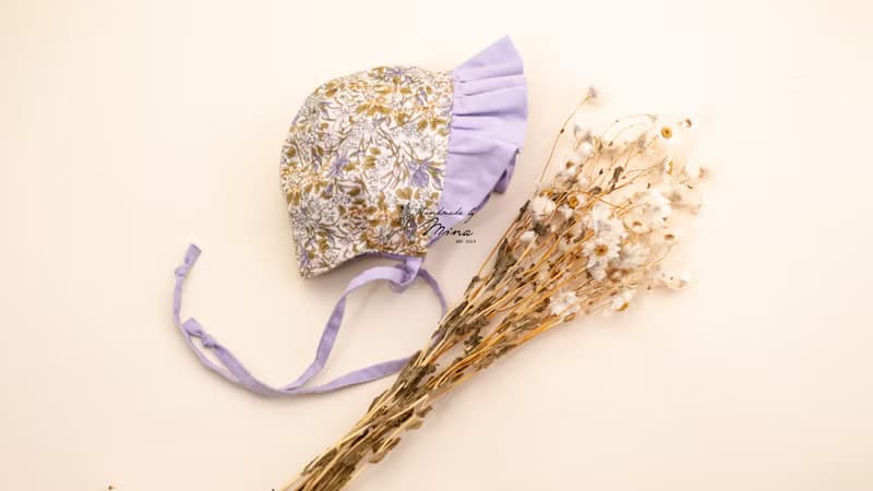 Handmade by Mina【LIBERTY系列】藤蔓紫彌月七件套組 贈緞帶禮盒