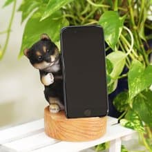 デバリエ ca218gbk【正規品】犬の置物 黒柴 スマホスタンド レジン製 ギフト かわいい 誕生日プレゼント
