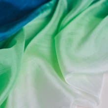 100% Mulberry Silk Scarf – Hand Dyed, Lightweight, Blue Green Ombre
