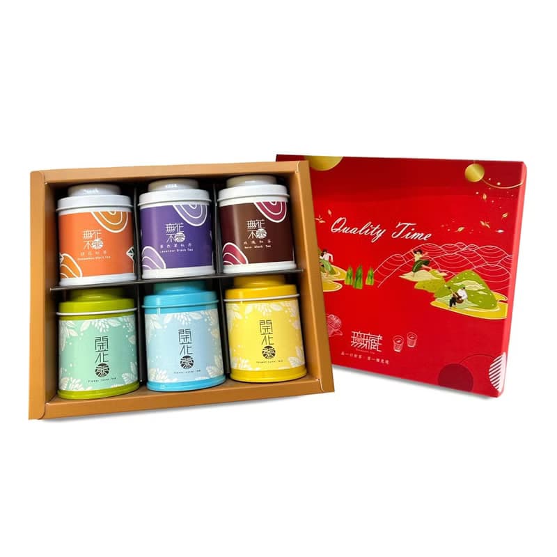 H3【公益禮盒】無藏 閨密禮盒_開花茶+花入紅茶綜合6入小罐組