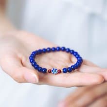 青金石硃砂925純銀鎏金手鍊 | 辟邪防小人新年禮物化太歲