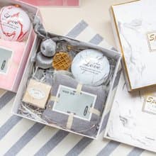 實用伴手禮盒 大理石盒D款(附贈提袋) 精緻禮物 香皂毛巾禮盒