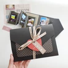 現貨 / 黑色信封造型機關三折手工卡片書 / 生日 手工創意卡片