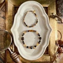 -深邃雙眸-天然水晶手鏈/黃銅手鍊