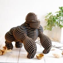 雨果 猩猩  3D 手作 DIY 居家擺飾 黑色