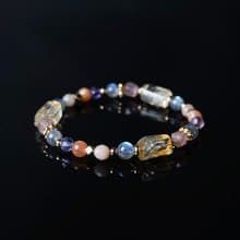 公主的糖果罐 // 黃水晶拉長石草莓晶太陽石 手鍊 // 豐盛招財