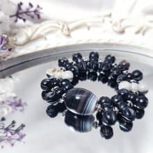 黑瑪瑙 金剛杵 陰陽和諧 趨吉避凶 事業成功 手鍊 單品 禮物