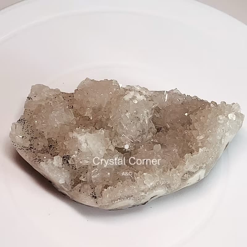 Crystal Corner 隅石丨印度鑽石花型點綴綠簾石共生礦魚眼石273