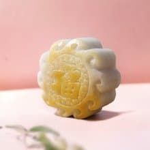 飄花翡翠月餅| 天然緬甸玉A貨翡翠 |送禮