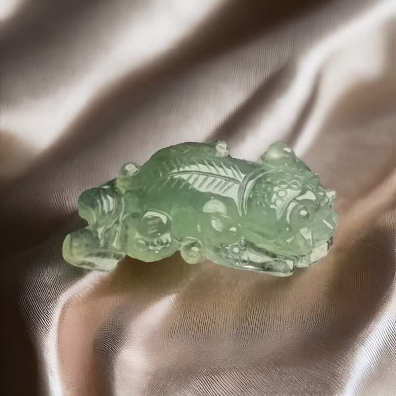 【招財神獸】冰綠翡翠貔貅擺飾 | 天然緬甸玉翡翠A貨 | 送禮