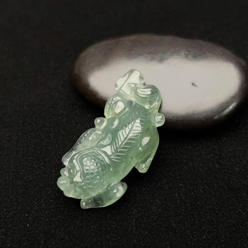 【招財神獸】冰綠翡翠貔貅擺飾 | 天然緬甸玉翡翠A貨 | 送禮