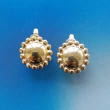 Vintage Jewelry 西洋古董飾品 TRIFARI 簡約 小巧  夾式耳環