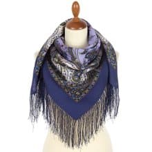Authentic Pavlovo Posad Russian Shawl Scarf Soft 100% Wool 89x89 cm 2046-1