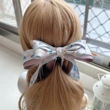 獨家款暈染花卉立體蝴蝶結相交夾香蕉夾仙女夾髮夾