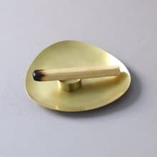 線香座和黃銅置物盤 豆皿 小盤-滿月