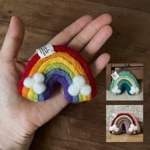 100% Wool 羊毛氈彩虹(金屬鉤 / 別針) 經典 藕色 薄荷_公平貿易
