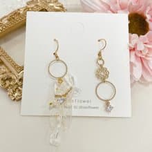 貓咪日本永生花耳飾