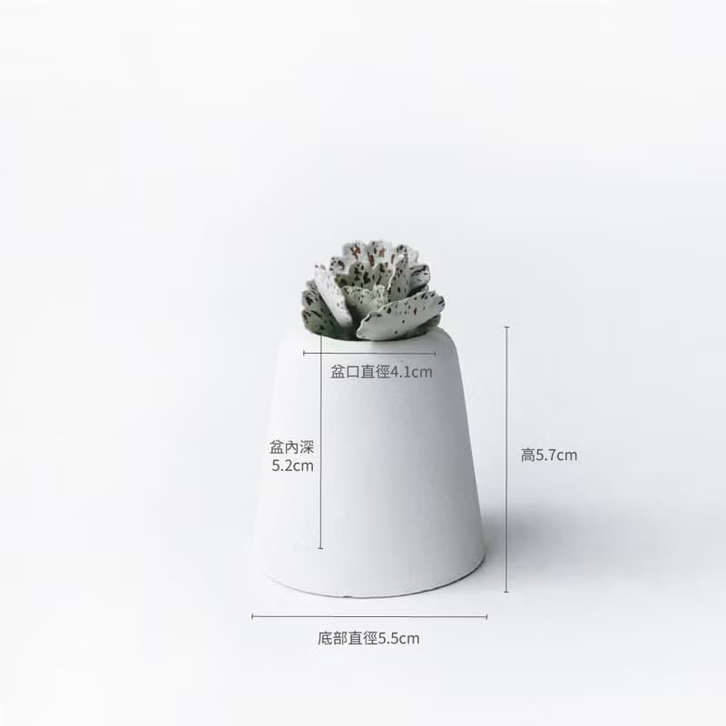 (現貨) 純灰系列 | 雀扇 巧克力脆片 小山丘造型水泥多肉植栽