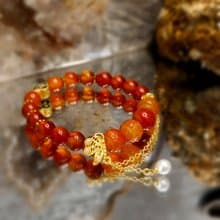 八月誕生療癒石 | 紅瑪瑙 | 川料紅瑪瑙 | 迴紋珠 | 一品一拍
