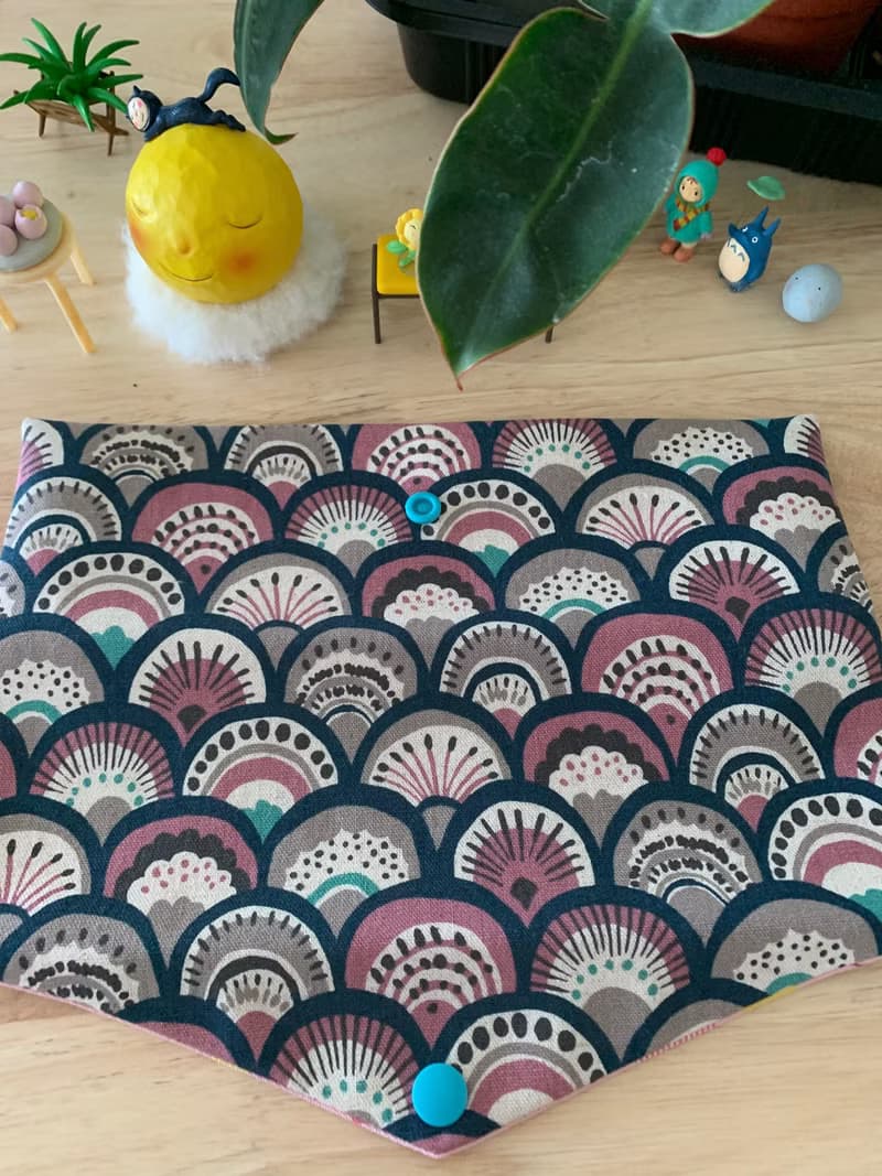 文青風環保純棉筷袋 孔雀開屏  質感原胚 海波彩虹 日本 潮物 收