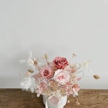 【永生玫瑰花盆花】• 情人節禮物/生日禮物/永生花/永生玫瑰花
