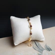 【喜悅】天然石 手鐲 手鍊 | 紅髮晶 珍珠 自信 積極