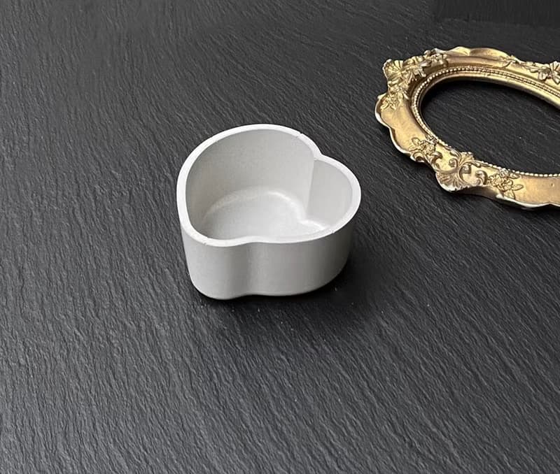 簡約手作灰色愛心水泥飾品盒 收納盒 收納飾品 生日 情人節禮物