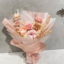 永生花束 七夕 情人節 浪漫粉
