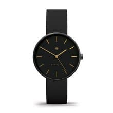 Newgate-DRUMLINE-靜謐黑-義大利皮革錶帶-40mm