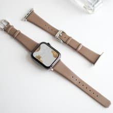 Apple Watch 質感細款絹絲牛皮錶帶 可可棕