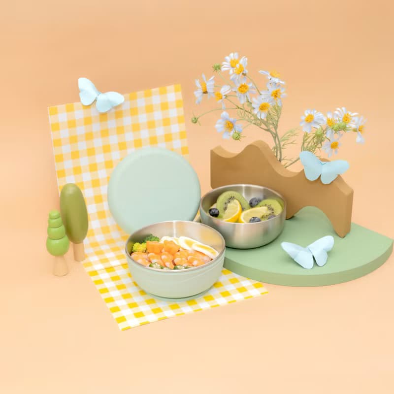 Picaboo 雙寶碗 | 學生餐碗 不銹鋼餐碗 防燙隔熱 極簡收納