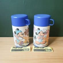 【北極二手雜貨】1980s Vintage Aladdin 米奇布魯托水壺 庫存新
