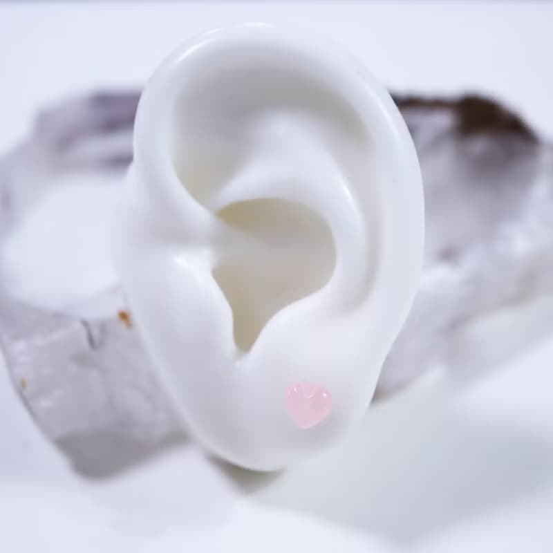 轉珠 粉晶鎖珠 粉水晶 14K 黃K金　玫瑰金 鎖珠耳環 純K金耳環