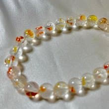 巴西 錦鯉膠花 手珠手鍊 錦鯉膠花 圓珠 手串 天然水晶