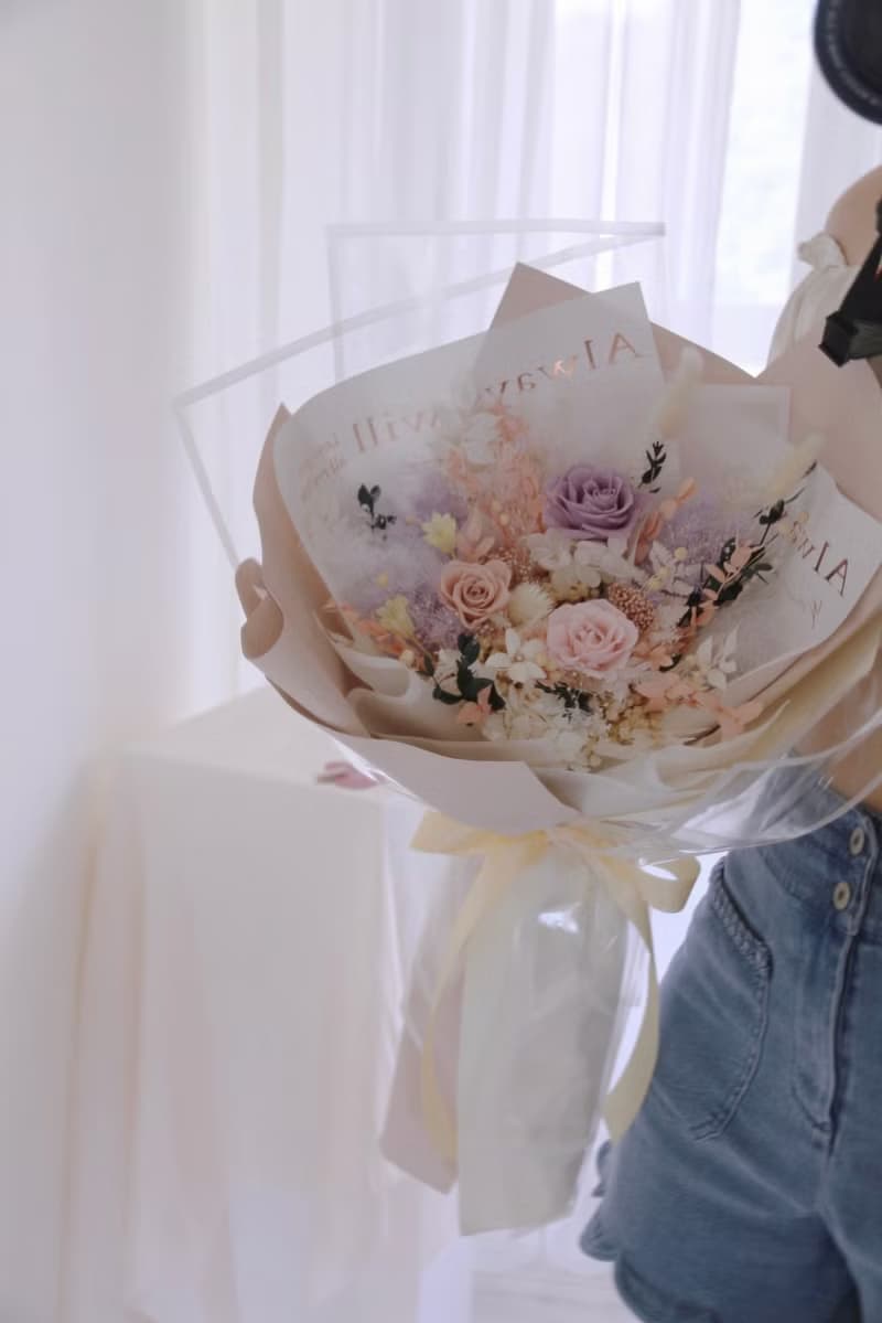 美到窒息的愛系列花束 粉紫玫瑰 / 七夕花束 情人節禮物 求婚花