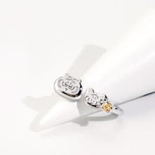 我不是胖虎經典系列-胖虎與小黃毛晶鑽純銀戒指