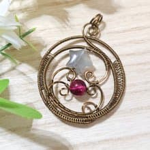 【葉綠舒手作】星月為伴  /金屬線編織/節日/禮物/飾品/項鍊/手作
