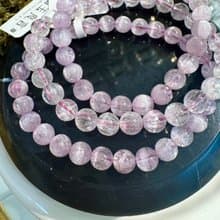 小精品天然貓眼拉絲紫鋰輝6-7.5mm提高睡眠緩解焦慮療癒解壓力