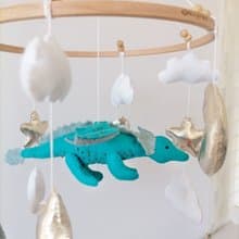 Dragon Baby Mobile Felt,Baby Shower Gift,Dragon Crib Cot Nursery Mobile Decor