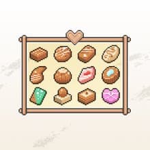 Twitch小奇點及訂閱者徽章/忠誠徽章套圖/像素風/巧克力