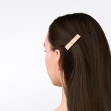 大理石簡約設計 長方髮夾丨生日禮物丨實用禮物 | 琥珀黃