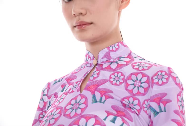 LEONA 濱海灣花園褶皺旗袍