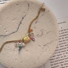 【熱賣】水晶 可愛 串珠 手袋 小包 珍珠手鍊 | Y2K 千禧風飾