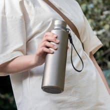 鈦羽瓶 / 鈦原色 / 純鈦無塗層掛繩保溫瓶800ml