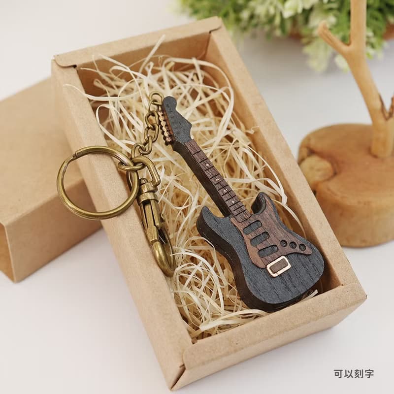 黑色電吉他 Fender 仿真電吉他吊飾 鑰匙圈 禮物