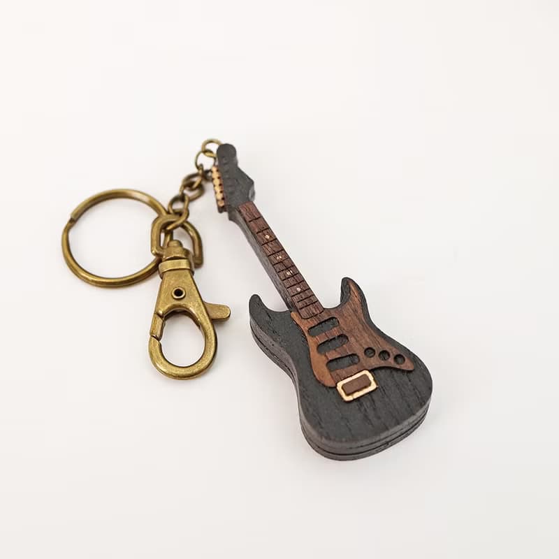 黑色電吉他 Fender 仿真電吉他吊飾 鑰匙圈 禮物
