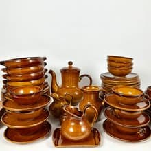 復古餐具 St Clement 陶瓷大型餐具 66 件來自法國