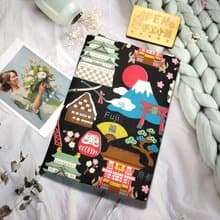 和風系列-左手翻系列-日本風格富士山招財貓布書套-布書衣A5-25K