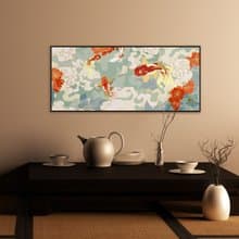 錦鯉 • 巡游 - 日式床頭畫/日本風格掛畫/客廳裝飾畫/辦公室